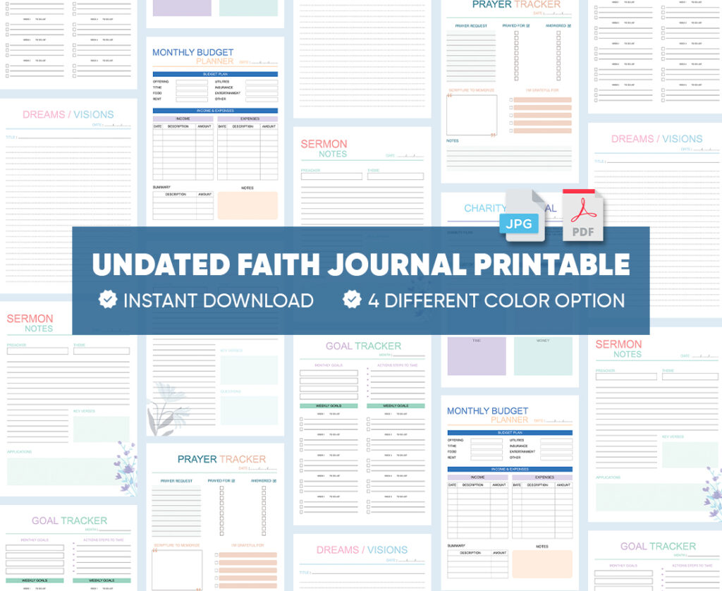 faith journal printable