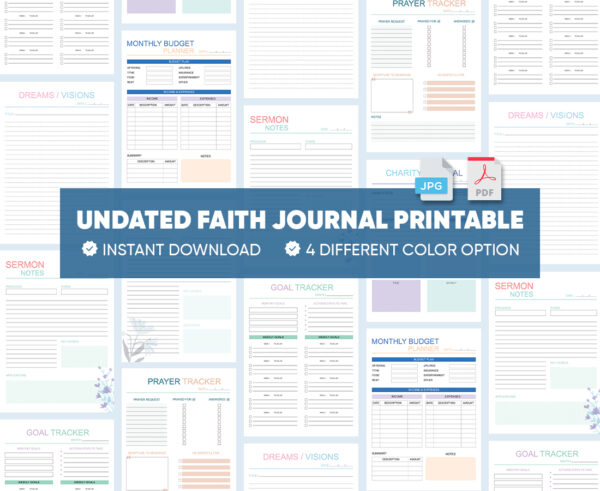 faith journal printable